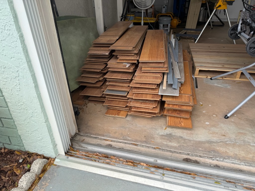 Garage cleanout debris in Naples, FL