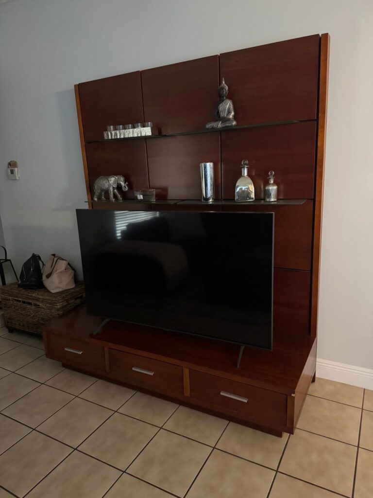Junk removal of entertainment center